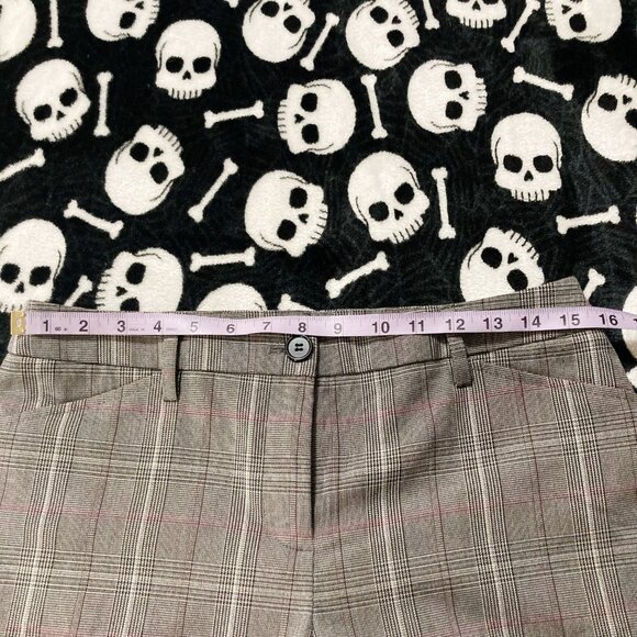 CLEO PETITES Grey black plaid capri pants ~ SMALL MEDIUM sz 8 cropped trousers - Picture 5 of 11